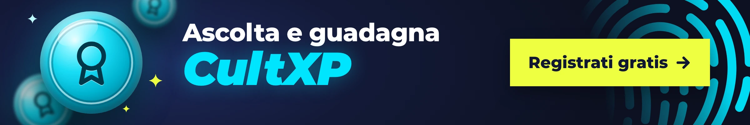 Registrati gratis: ogni minuto di ascolto vale 1 CultXP